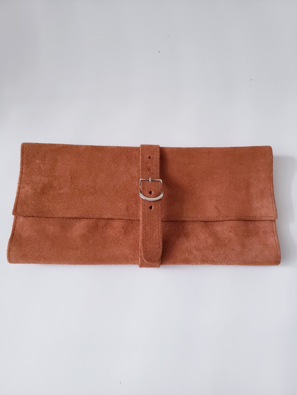 Vintage Tan Suede Leather Travel Jewelry Wallet